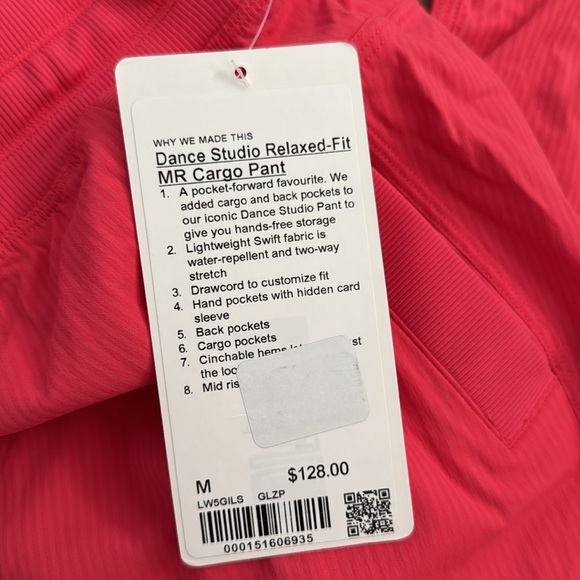 Lululemon Dance Studio Relaxed Fit Mid Rise Cargo Pant in Glaze Pink - Picture 5 of 6